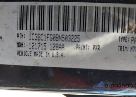 2011 Chrysler 200 Touring z USA, uszkodzony, nr VIN 1C3BC1FG0BN503225